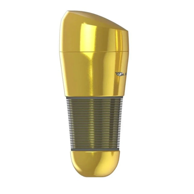 Goldene metallische zahnimplantat mit poliertem oberen und unteren teil und gewindemittelstück in pretty love kittty ultra masturbator