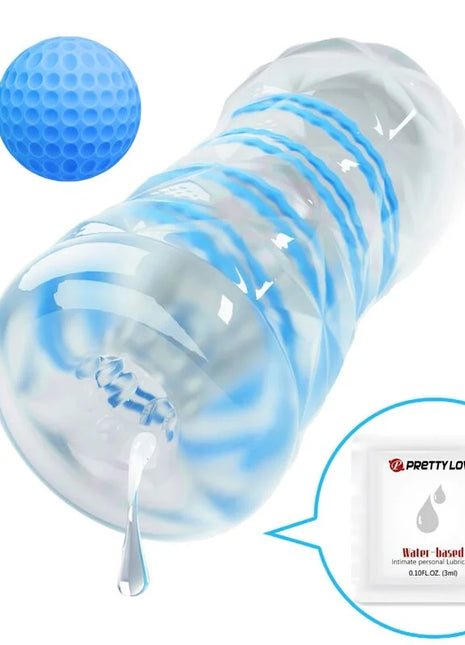 PRETTY LOVE - KLEINER MASTURBATOR MIT BLAUEN SPIRALEN - Ei-Masturbator