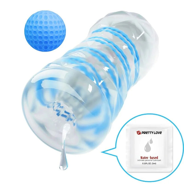 PRETTY LOVE - KLEINER MASTURBATOR MIT BLAUEN SPIRALEN - Ei-Masturbator