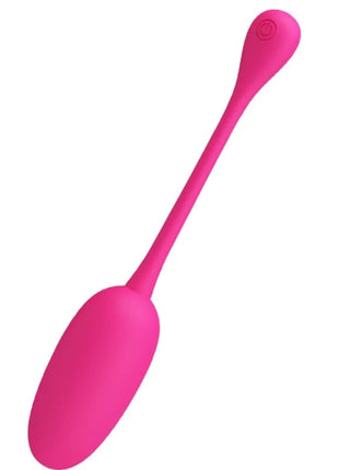 Vibrations-ei knucker pink von pretty love aus silikon mit schlankem griff und glatter oberfläche