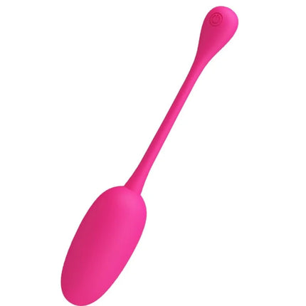 Vibrations-ei knucker pink von pretty love aus silikon mit schlankem griff und glatter oberfläche