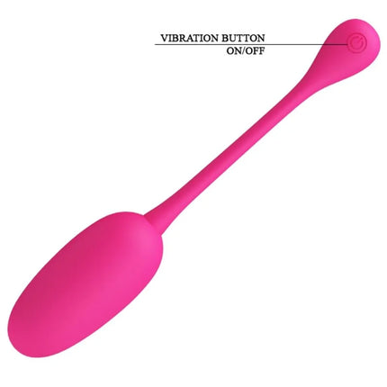 Pink silikon vibraitonsei Knucker von Pretty Love mit schlankem griff und an aus knopfe am oberen ende