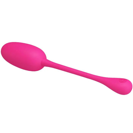 Prätty love knucker pink wiederaufladbares vibrations-ei aus glattem silikon mit schlankem griff und abgerundetem ende