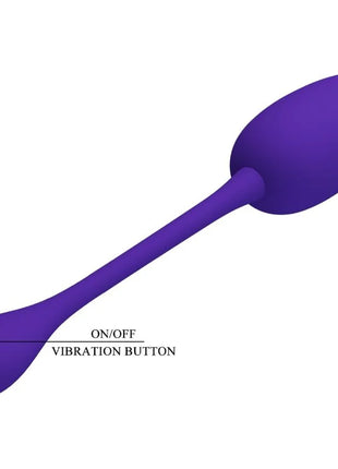 Lila silikon vibrator in ei form mit langem griff und an aus knopf von pretty love knucker wiederaufladbar