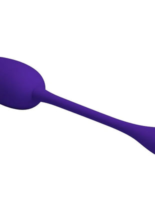 Lila silikon ei vibrator mit schlankem griff und knopfleiste von pretty love knucker wiederaufladbar