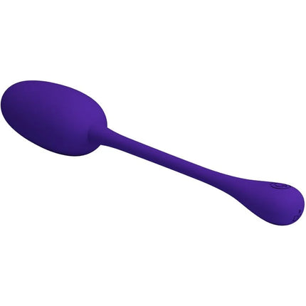 Lila silikon ei vibrator mit schlankem griff und knopfleiste von pretty love knucker wiederaufladbar