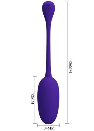 Lila silikon ei-vibrator knucker von pretty love mit schlankem griff und einschaltknopf oben