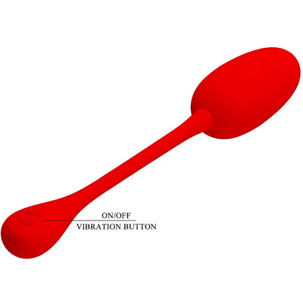 PRETTY LOVE - KNUCKER RED WIEDERAUFLADBARES VIBRATIONS-EI - Vibrierendes Ei