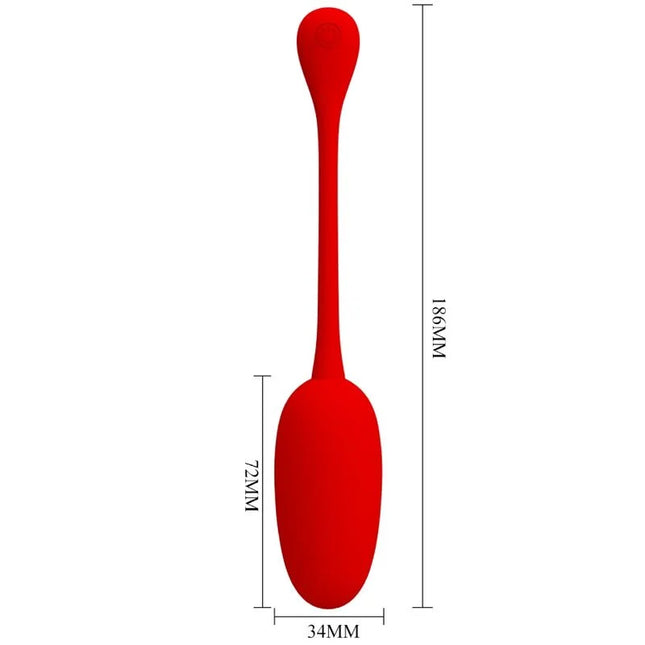 PRETTY LOVE - KNUCKER RED WIEDERAUFLADBARES VIBRATIONS-EI - Vibrierendes Ei