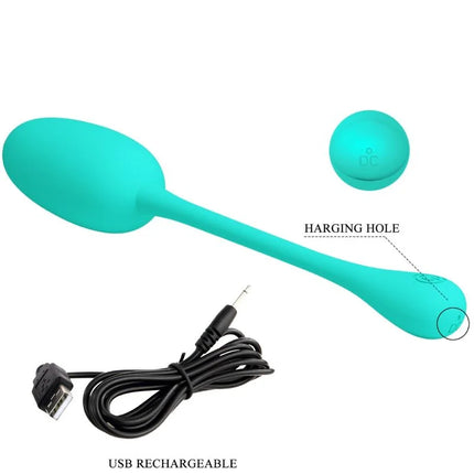PRETTY LOVE - KNUCKER WATER GREEN WIEDERAUFLADBARES VIBRATIONS-EI - Vibrierendes Ei