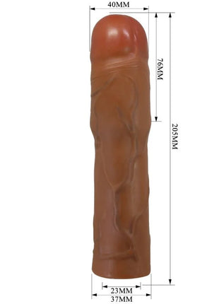 PRETTY LOVE - KYLIAN PENISHÜLLE MIT 7,6 CM VERLÄNGERUNG MULATTE - Penishülle mit Verlängerung