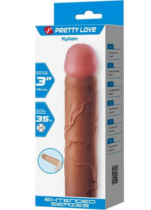 PRETTY LOVE - KYLIAN PENISHÜLLE MIT 7,6 CM VERLÄNGERUNG MULATTE - Penishülle mit Verlängerung