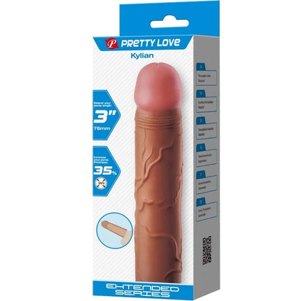 PRETTY LOVE - KYLIAN PENISHÜLLE MIT 7,6 CM VERLÄNGERUNG MULATTE - Penishülle mit Verlängerung