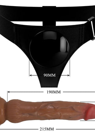 PRETTY LOVE - KYTON UNIVERSAL HARNESS SLIP MIT SQUIRTING DILDO - 19 CM