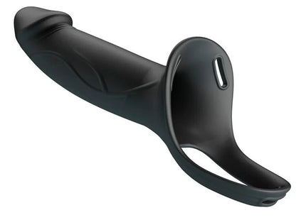 PRETTY LOVE - LANDON BLACK VIBRATING STRAP-ON
