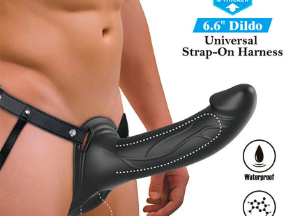 PRETTY LOVE - LANDON BLACK VIBRATING STRAP-ON