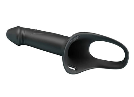 PRETTY LOVE - LANDON BLACK VIBRATING STRAP-ON