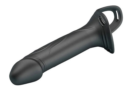 PRETTY LOVE - LANDON BLACK VIBRATING STRAP-ON