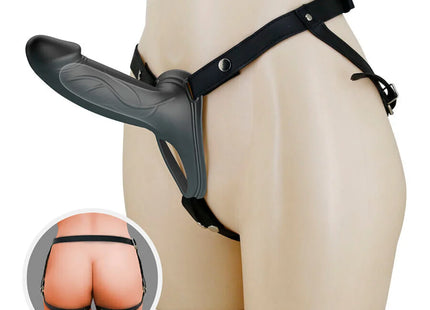 PRETTY LOVE - LANDON BLACK VIBRATING STRAP-ON