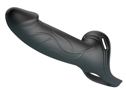 PRETTY LOVE - LANDON BLACK VIBRATING STRAP-ON