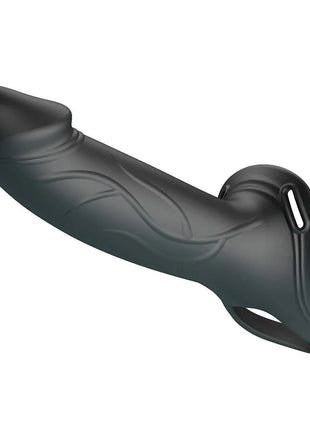 PRETTY LOVE - LANDON BLACK VIBRATING STRAP-ON