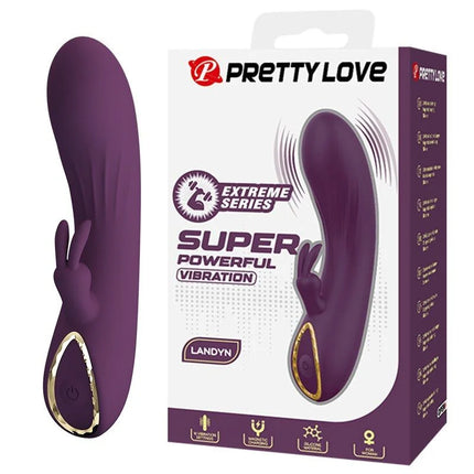 Lila pretty love landyn rabbit vibrator mit doppelte stimulation und flexiblem design aus der extreme series