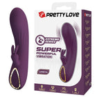 Lila pretty love landyn rabbit vibrator mit doppelte stimulation und flexiblem design aus der extreme series