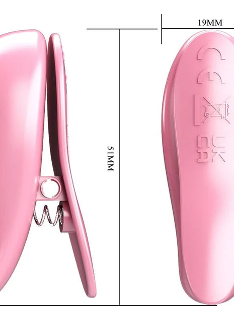 PRETTY LOVE - LEAF VIBRIERENDE NIPPELKLEMMEN ROSA - Nippelklemmen