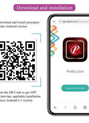 PRETTY LOVE - LEVIATHAN APP-GESTEUERTER VIBRATOR - LILA - HI-TECH Vibrator