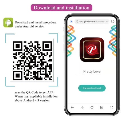 PRETTY LOVE - LEVIATHAN APP-GESTEUERTER VIBRATOR - LILA - HI-TECH Vibrator