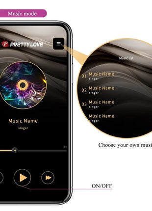 PRETTY LOVE - LEVIATHAN APP-GESTEUERTER VIBRATOR - LILA - HI-TECH Vibrator