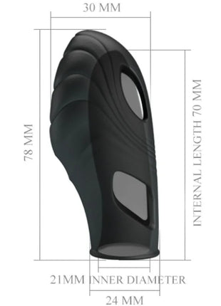 PRETTY LOVE - LICH SILIKON-FINGERVIBRATOR SCHWARZ