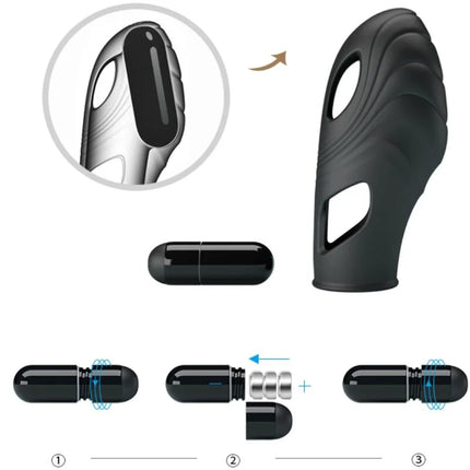 PRETTY LOVE - LICH SILIKON-FINGERVIBRATOR SCHWARZ