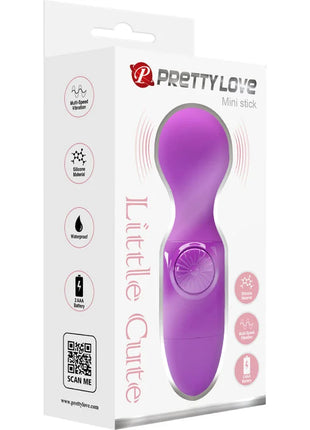 Lila mini persönlicher massager von prettylove aus silikon für diskrete entspannung und massage