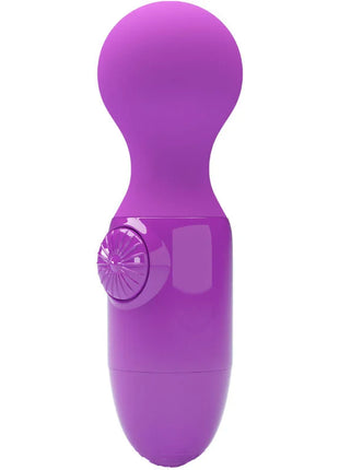 Lila mini persönlicher massager von pretty love aus silikon mit rundem kopf und strukturiertem steuerwählrad