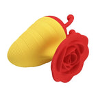 Pretty love bumble bee mini silikon rosenförmiger tee-infuser in rot und gelb mit geriffelter oberfläche