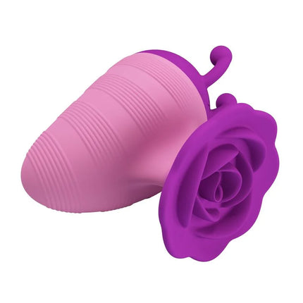 Pretty love little bee silikon klitoralstimulator mit rosenförmiger spitze in lila und rosa mit 7 modi