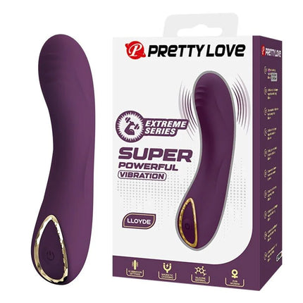 Prätty love lila silikon vibrator mit goldfarbenem powerbutton und 10 funktionen wiederaufladbar