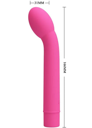 Vibrant rosa silikon vibrator von pretty love logan g-punkt mit 10 vibrationsmodi und gebogenem kopf