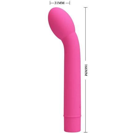 Vibrant rosa silikon vibrator von pretty love logan g-punkt mit 10 vibrationsmodi und gebogenem kopf