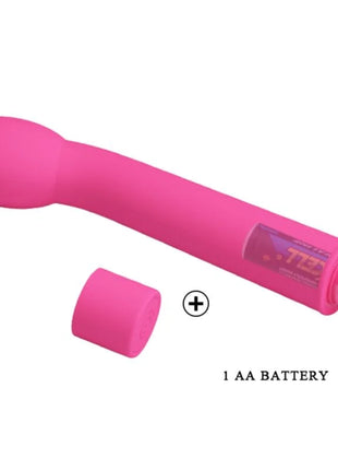 Pink silikon vibrator wand mit abnehmbarem deckel und inklusive aa batterie von pretty love logan g spot vibrator