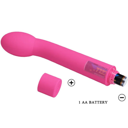 Pink silikon vibrator wand mit abnehmbarem deckel und inklusive aa batterie von pretty love logan g spot vibrator