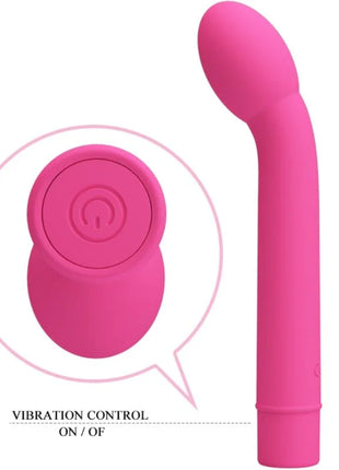 Rosa silikon vibrator pretty love logan g spot mit gebogenem design und rundem vibrationsknopf