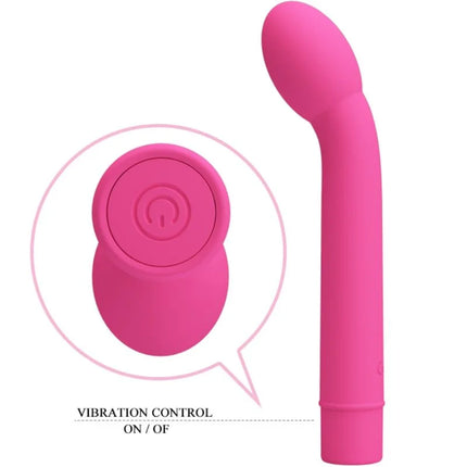 Rosa silikon vibrator pretty love logan g spot mit gebogenem design und rundem vibrationsknopf