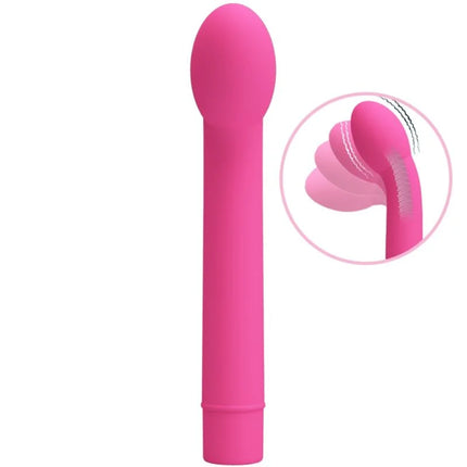 Pretty love logan g-spot vibrator rosa silikon mit glattem Kopf und konischem Schaft für 10 vibrationen