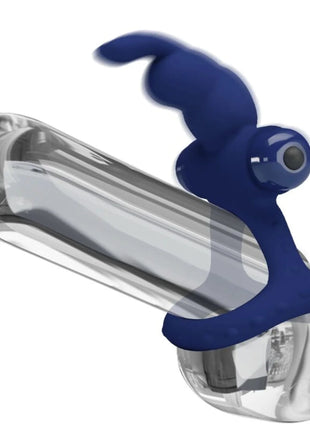 PRETTY LOVE - LUCHITO DOPPELVIBRIERENDER RING KANINCHEN BLAU - Penisring mit Vibration