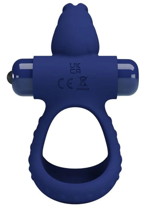 PRETTY LOVE - LUCHITO DOPPELVIBRIERENDER RING KANINCHEN BLAU - Penisring mit Vibration