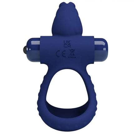 PRETTY LOVE - LUCHITO DOPPELVIBRIERENDER RING KANINCHEN BLAU - Penisring mit Vibration