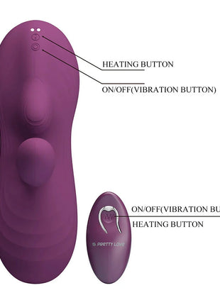 PRETTY LOVE - LUKA SITZVIBRATOR MIT WÄRMEEFFEKT UND FERNBEDIENUNG