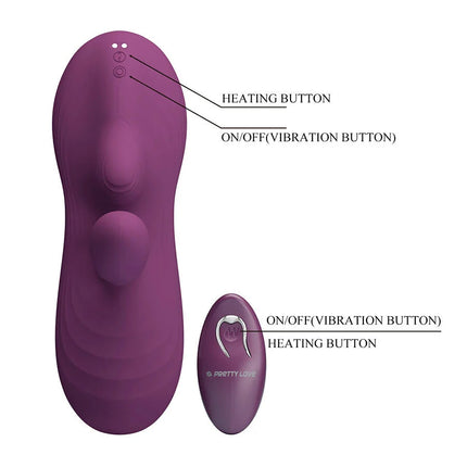 PRETTY LOVE - LUKA SITZVIBRATOR MIT WÄRMEEFFEKT UND FERNBEDIENUNG